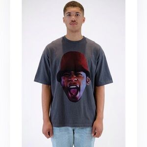 Limited Edition Cross Colours x LL Cool J x Rock The Bells tee in Charcoal Sz M